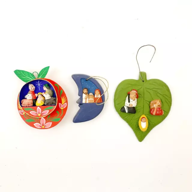 Ten Thousand Villages Harmony Made By Hand Set of Three Christmas Ornaments