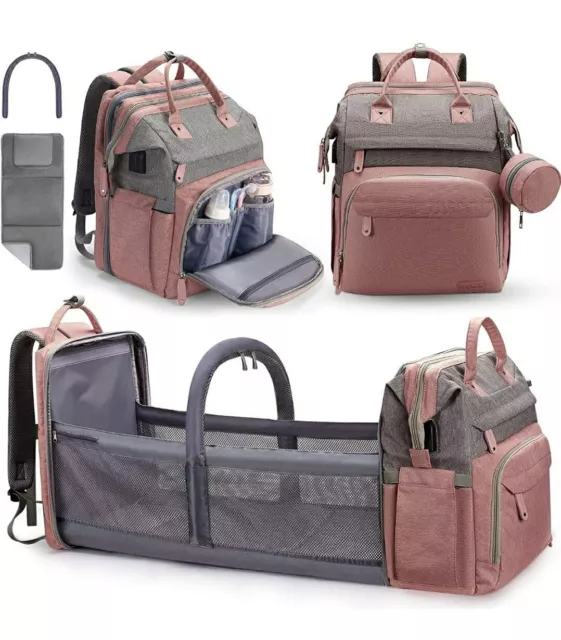 DERJUNSTAR Diaper bag Backpack Baby Bags with waterproof Portable Multifunctions