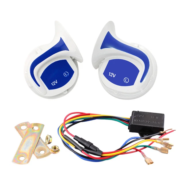 2Pcs Air Horn Loud Multi-tone Universal Automotive Speaker for Automoble