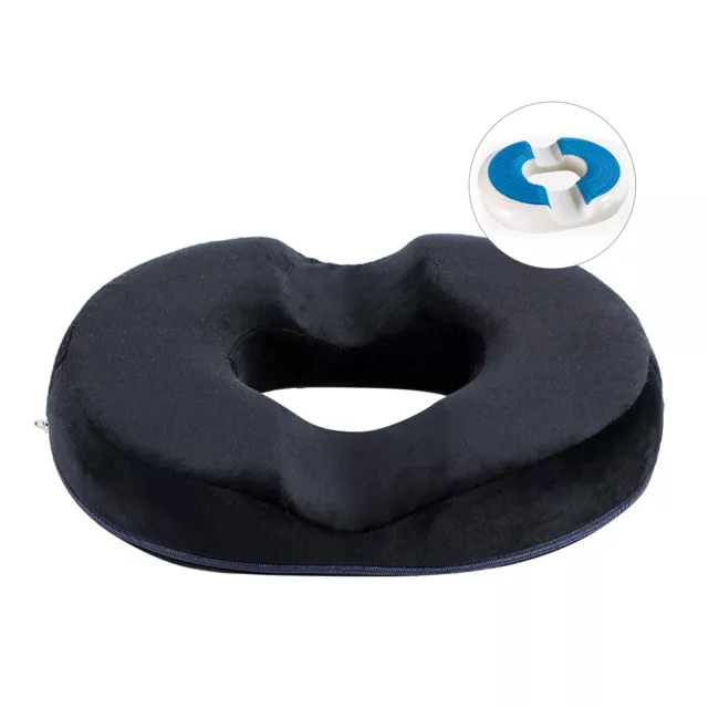 Memory Foam Donut Pillow Cool Gel Hemorrhoid Cushion Pad Tailbone Pain Relief