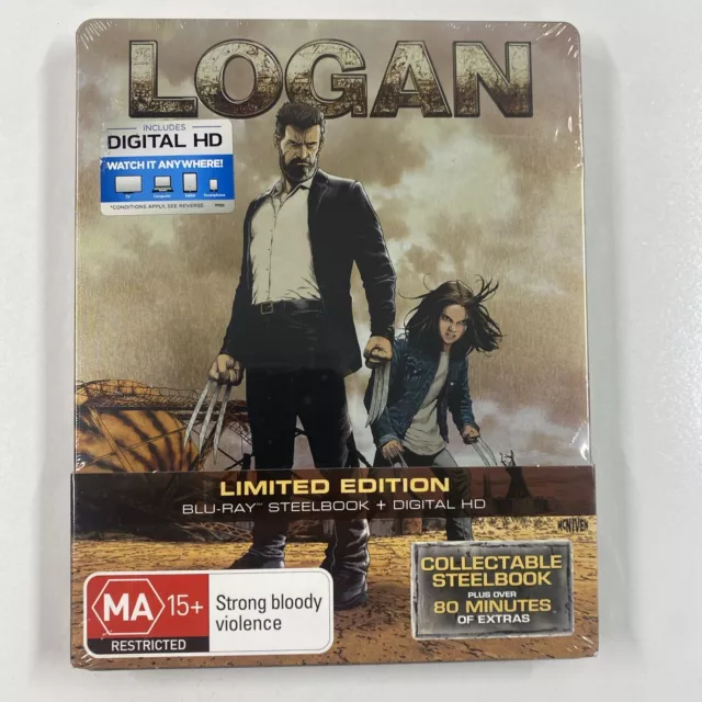 Logan - Hugh Jackman (Blu-ray, Steelbook) Australia Region B - NEW SEALED RARE