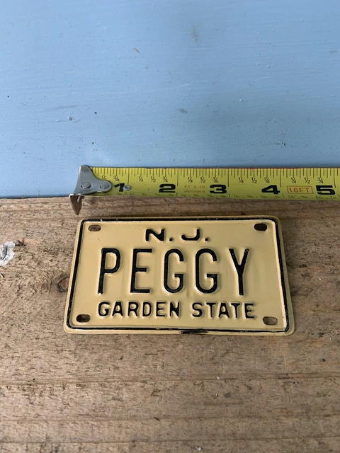 Old School JERSEY Bike License Plate- “ PEGGY ”-SCHWINN Stingray,Mongoose BMX Old School JERSEY Bike License Plate- “ PEGGY ”-SCHWINN Stingray,Mongoose BMX