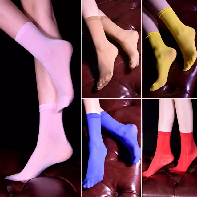 1 Pair Women's Ultra Thin Ankle Short Socks Transparent Short Silk Stockings Lot
