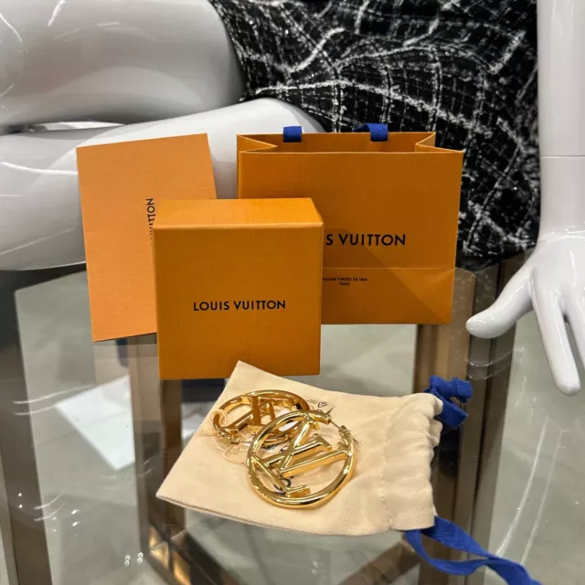 Louis Vuitton Louise Hoop Earrings Gold 600633