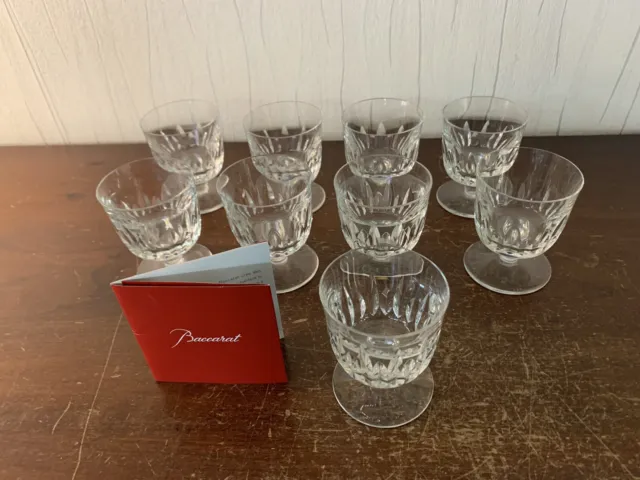 9 verres à vin blanc modèle Mazamet en cristal de Baccarat (prix à la pièce)