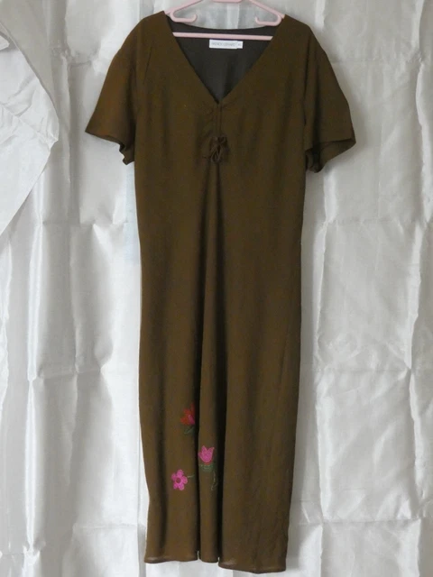Robe Tunique Elisa Cavaletti Taille 2XL/48 – Grise, Avec Boutons Bijoux, Comme Neuve
