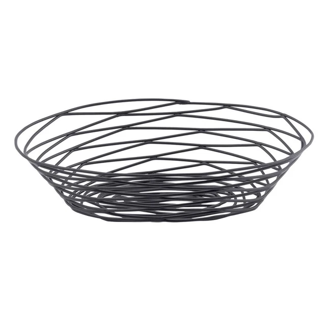 TableCraft BK17409 Black Artisan 9" x 6" x 2-1/4" Oval Basket - 6 / CS