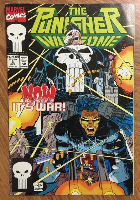 THE PUNISHER WAR ZONE Marvel Comics #6 August 1992