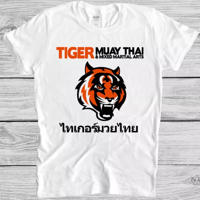 Maglietta da combattimento Muay Thai Tiger Thailandia meme sportivo regalo maglietta divertente M1084