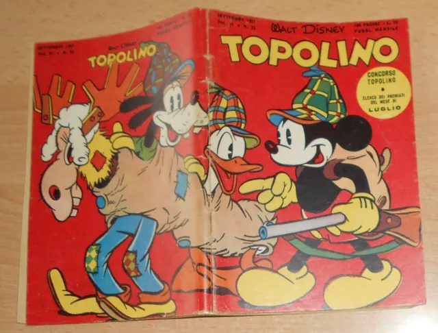 Ed.mondadori  Serie  Topolino   N°  33  1951  Originale  !!!!! 3