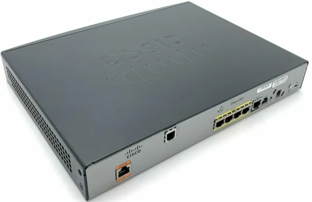 Cisco CISCO887-K9 800 Series ADSL Modem Router 4x Port Switch *INCL Power Supply