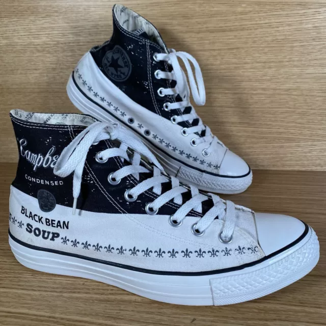 CONVERSE CHUCK TAYLOR ANDY WARHOL BLACK BEANS HI TOP Women s Size 3 Pre Owned 40.00 PicClick UK