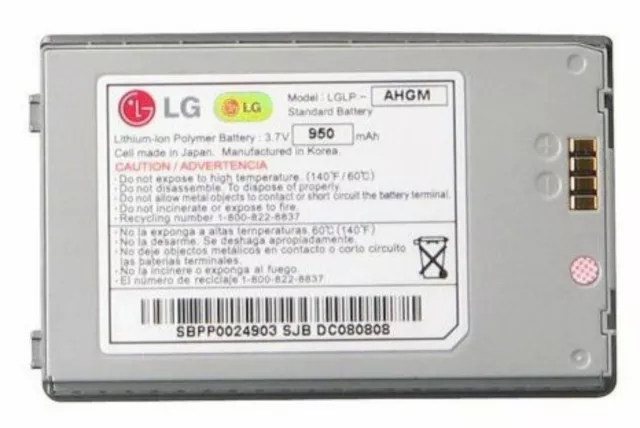 OEM LG Voyager VX10000 Titanium GRAY Cell Phone Battery Back LGLP-AHGM cover