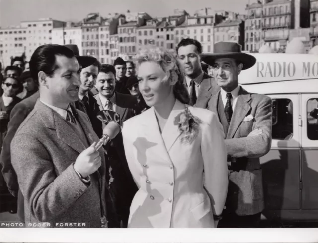 LOT 3 PHOTOS originales La caraque blonde Tilda Thamar radio RMC port