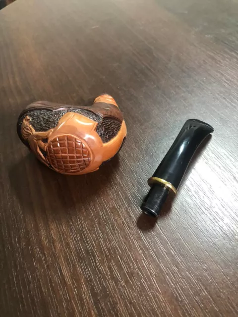Wooden Tobacco Smoking Pipe  - "Lion" HAND MADE