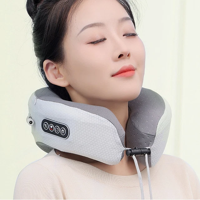 Neck Massage Pillow Hot Compress Reduce Fatigue Promote Relaxation U Shaped Esp