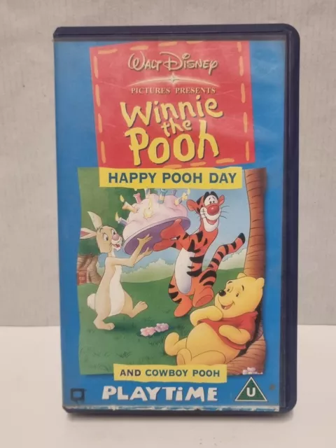 Winnie The Pooh - Happy Pooh Day And Cowboy Pooh - kids - VHS Video Tape