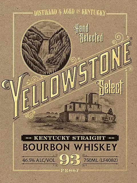 Yellowstone vintage Kentucky bourbon label ad reproduction steel sign bar decor