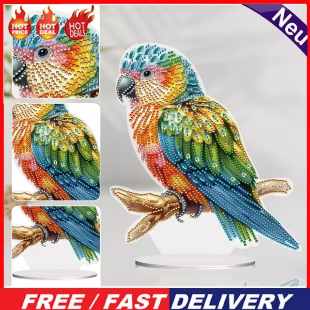 Parrot Special Shape Desktop Diamond Painting Art for Adults Beginner (GJ529)