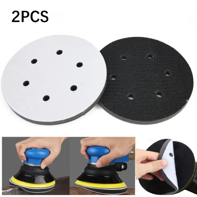2x 6inch Interface Cushion/Pad 150mm 6-Hole Hook&Loop Foam Sanding Discs Kit