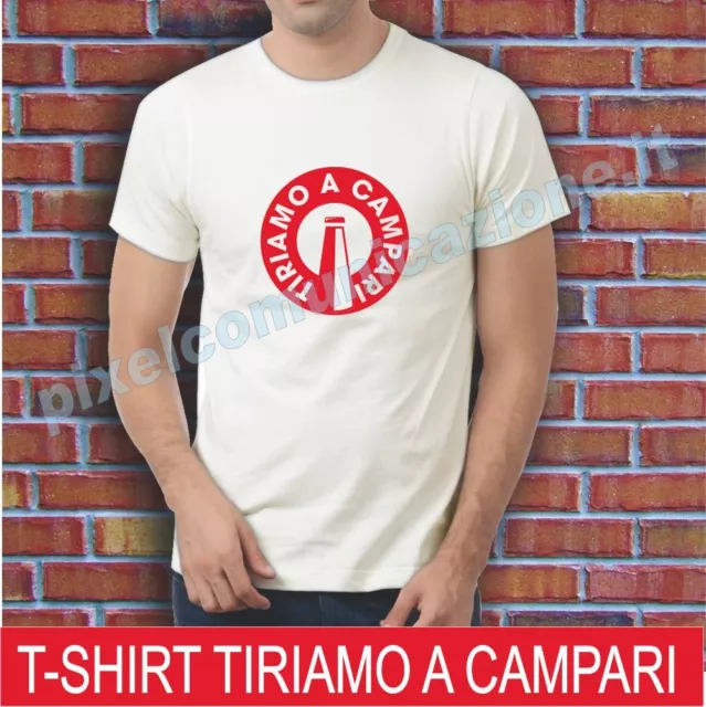 T Shirt Maglia Tiriamo A Campari Bitter Soda Chinotto Cocktail Idea Regalo