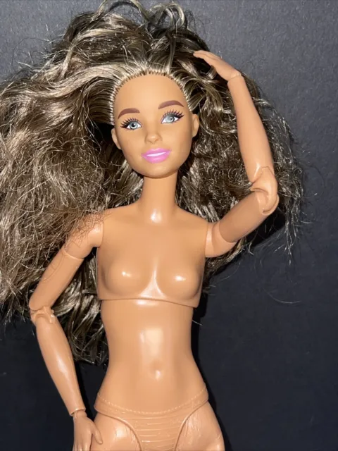 BARBIE ARTICULATED POSABLE MADE TO MOVE #GXF05 Hispanic Two Tone Hair NUDE  DOLL $19.99 - PicClick
