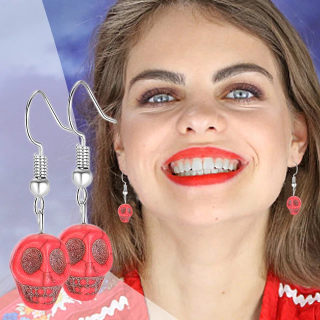 Earrings Long 1Pairs Mushroom Earrings For Women Long Pendant Glass Mushroom