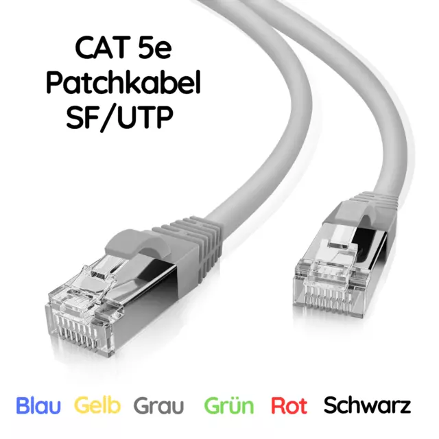 CAT5e Patchkabel Netzwerkkabel LAN Kabel SF/UTP RJ45 DSL TV Internet