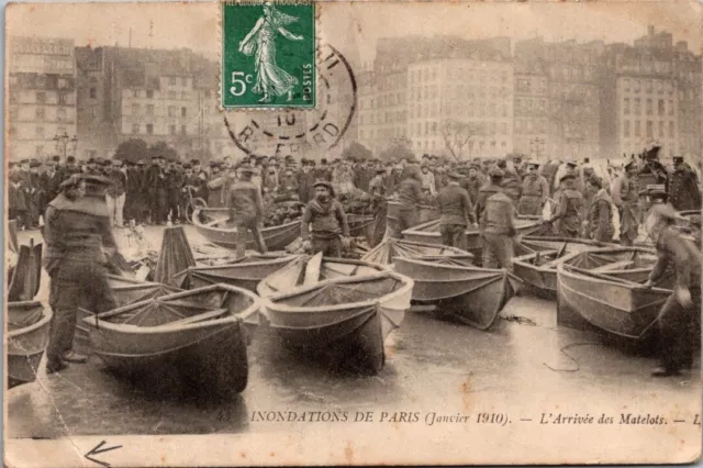 *51922 cpa Inondations de Paris 1910 - l'arrivée des Matelots
