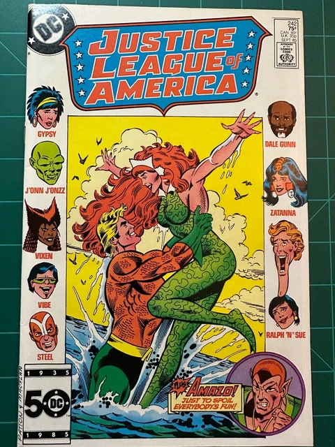 Justice League of America JLA #242 Aquaman Mera Cover