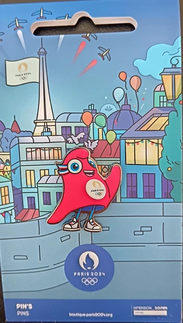 2 Pins Mascotte Officielle Jeux Olympiques Paris 2024 – Collector – Neuf