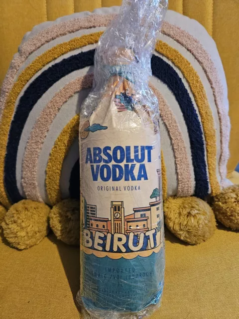 Absolut Vodka Beirut, Paper Bag,mit Flasche,1000ml,Limited Edition, Sammler,OVP