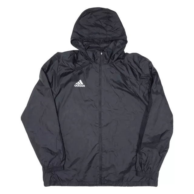 ADIDAS Mens Rain Jacket Black Nylon XL