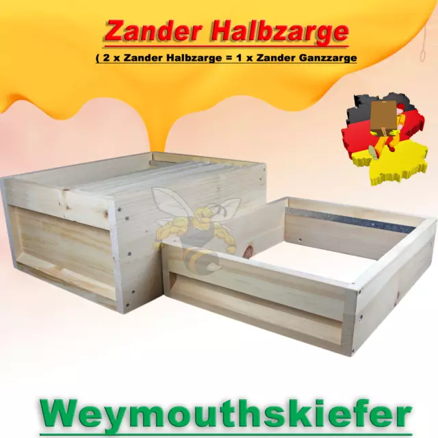 Zander 1/2 Zarge / Honigraum L:52cm x B:42cm x H:12cm Holz Bienenbeute Haus