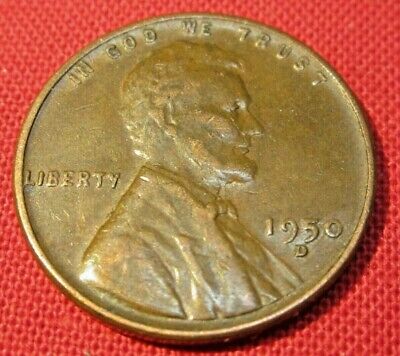 1950 D Lincoln Wheat Cent - G Good to VF Very Fine