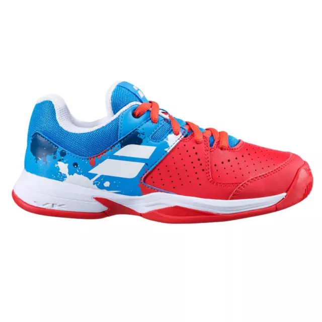 Babolat Pulsion All Court Junior Tennis Shoes Red Blue Size UK 4.5 (REFC24)