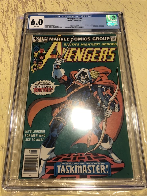 Marvel Avengers #196 6/80 Taskmaster 1st Appearance CGC 6.0 white pages