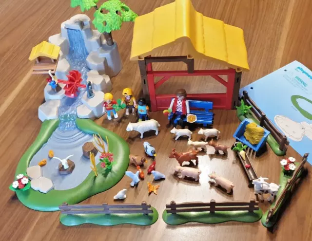 Playmobil 4851 Streichelzoo, Park, Zoo Tierpark mit beweglichem Wasserrad