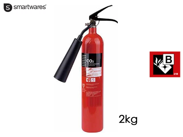 Estintore CO2 2 kg, classe antincendio B, protezione antincendio commercio e casa