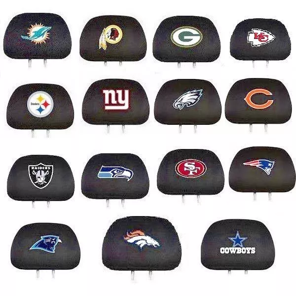 Nfl Head Rest Covers    --- New In Package---Great Gift Item -Assorted Nfl Teams