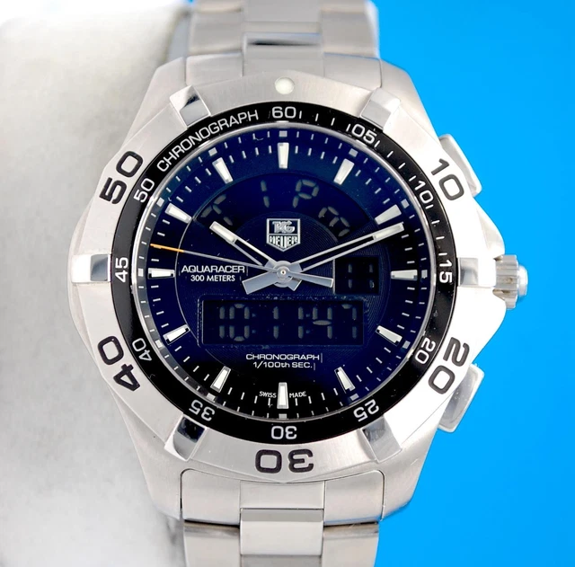 Mens Tag Heuer Aquaracer Chronotimer Multifunction Chronograph watch Black Dial