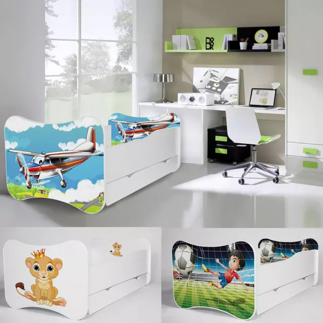 ★ Letto singolo Bambino Lettino Bambini con Materasso Cassetto 140x70 o 160x80