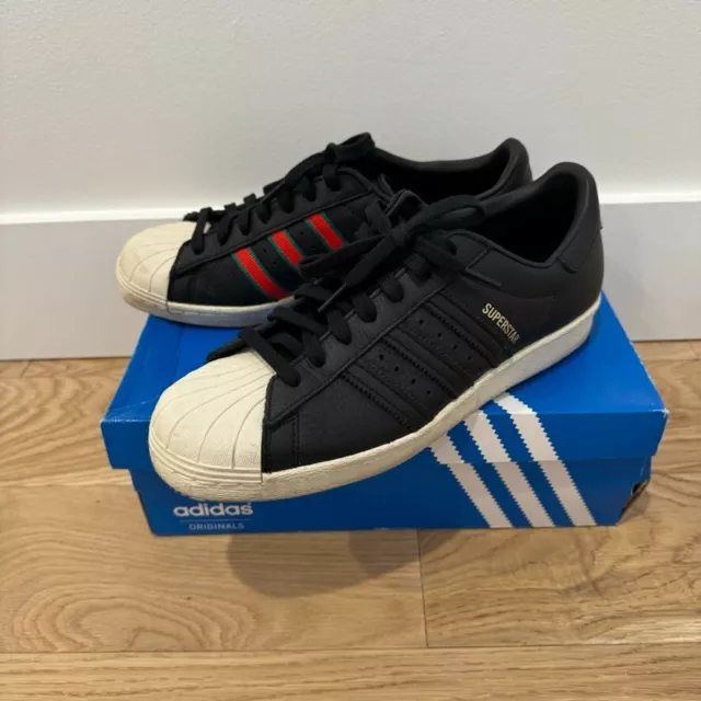 Adidas Originals Superstar 80s "Gucci" Black & Red RARE