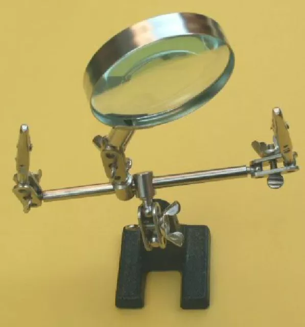 Helping Third Hand Magnifier Glass Soldering Stand Clamp Holder Solder Clamps