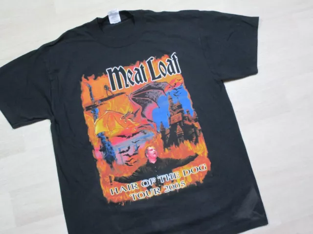 Vintage Y2K Meatloaf Band Hair Of The Dog Tour T-shirt 2005 (L) Bat Out of Hell 3