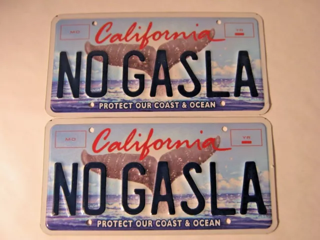 PERSONALIZED VANITY California License Plate "NO GASLA"  TESLA MOTORS ELON MUSK