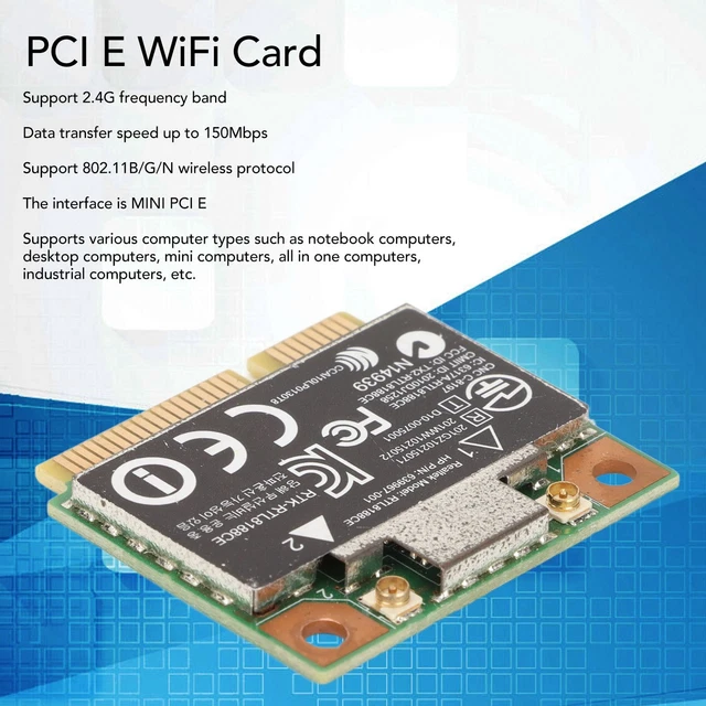 PCI E WIFI Karte 150Mbps Unterstützung 802.11 B/G/N Mini PCI E ...
