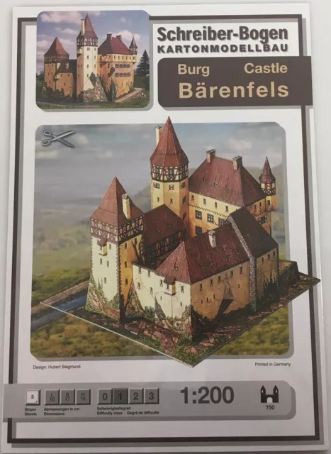 Schreiber-Bogen Kartonmodellbau Burg Bärenfels 1:200 | Aue-Verlag 750