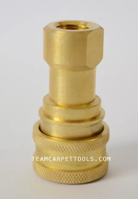 All Brass Female Quick Disconnect (QD) 1/4 Carpet Cleaning Wand Truckmount Valve