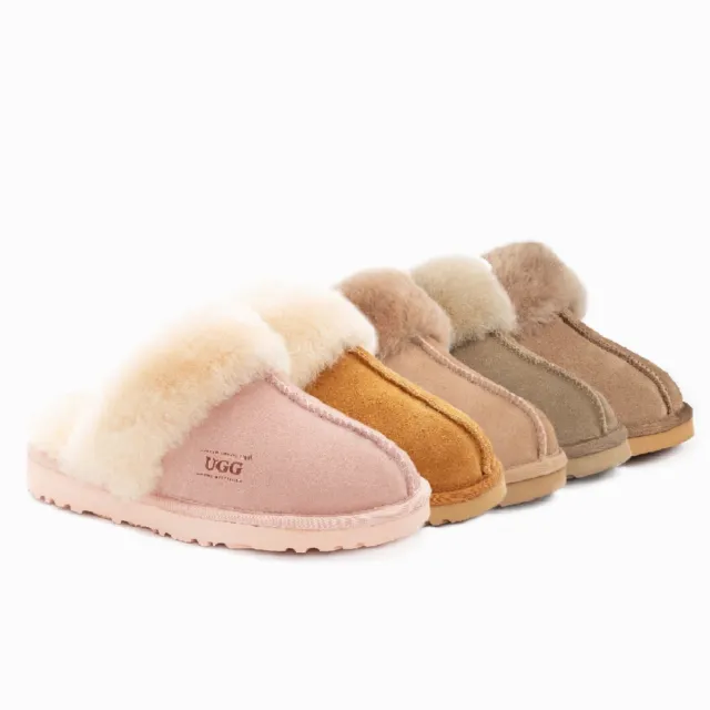 UGG Slippers Premium Australia Sheepskin Unisex Scuffette Suede